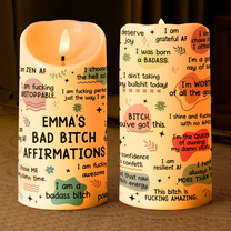 Bad B*tch Affirmations - Personalized LED Candle