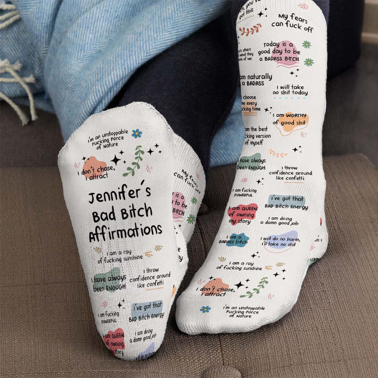 Bad-BTch-Affirmations-For-Coworkers,-Friends,-Self-Gift-Personalized-Socks-5