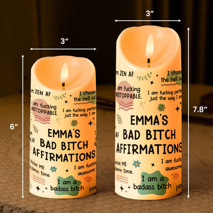 Bad B*tch Affirmations - Personalized LED Candle