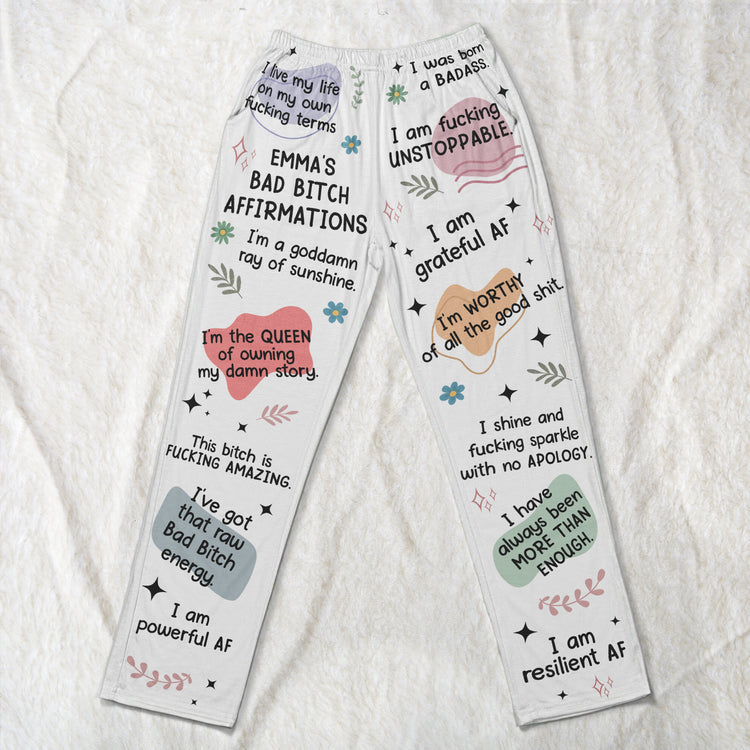 Bad-B*tch-Affirmations-Custom-Gifts-For-Her-Friends-Coworkers-Personalized-Lounge-Pants