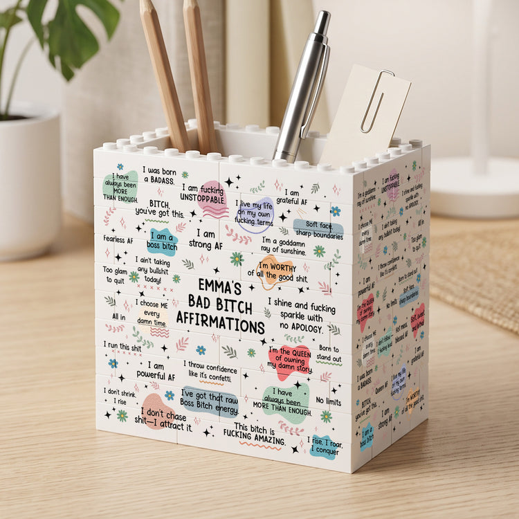 Bad-Btch-Affirmations-Gifts-For-Her-Coworkers-Friends-Personalized-Pen-Holder-4