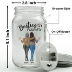 Badass Besties Because Of You I Laugh A Little Harder - Personalized Mason Jar Light