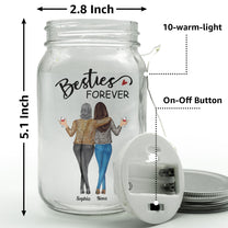 Badass Besties Because Of You I Laugh A Little Harder - Personalized Mason Jar Light