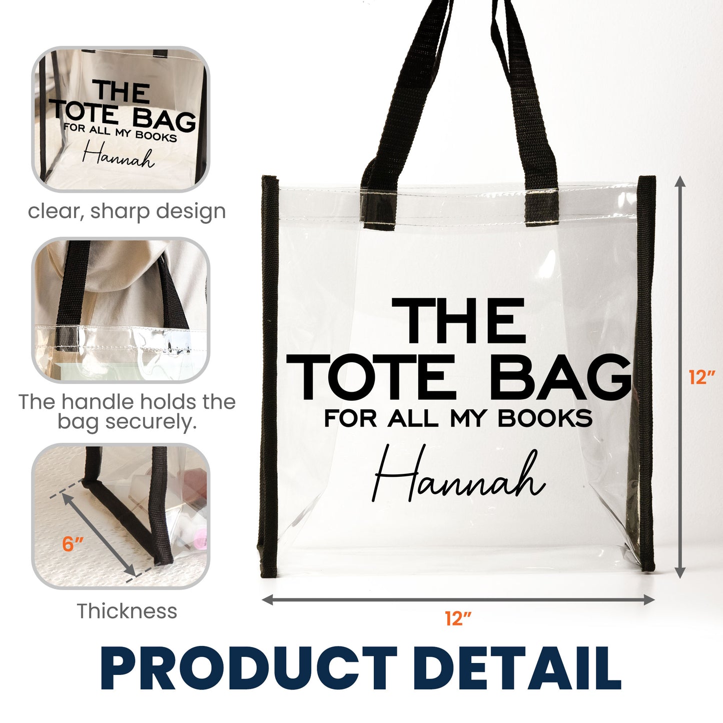 Bag For All My Books - Custom Clear Tote Bag