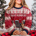 Bah Hum Pug Dog Lovers - Personalized Ugly Sweater