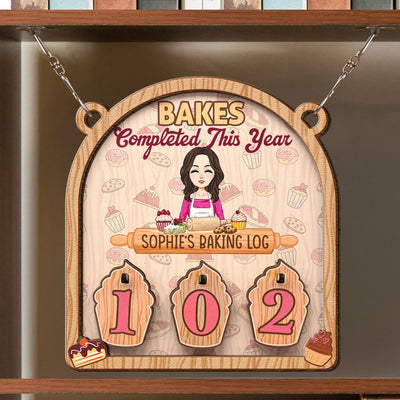 Bakes Completed This Year - Personalized Hanging Counter