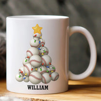 Ball Sport Lover Christmas Tree - Personalized Mug