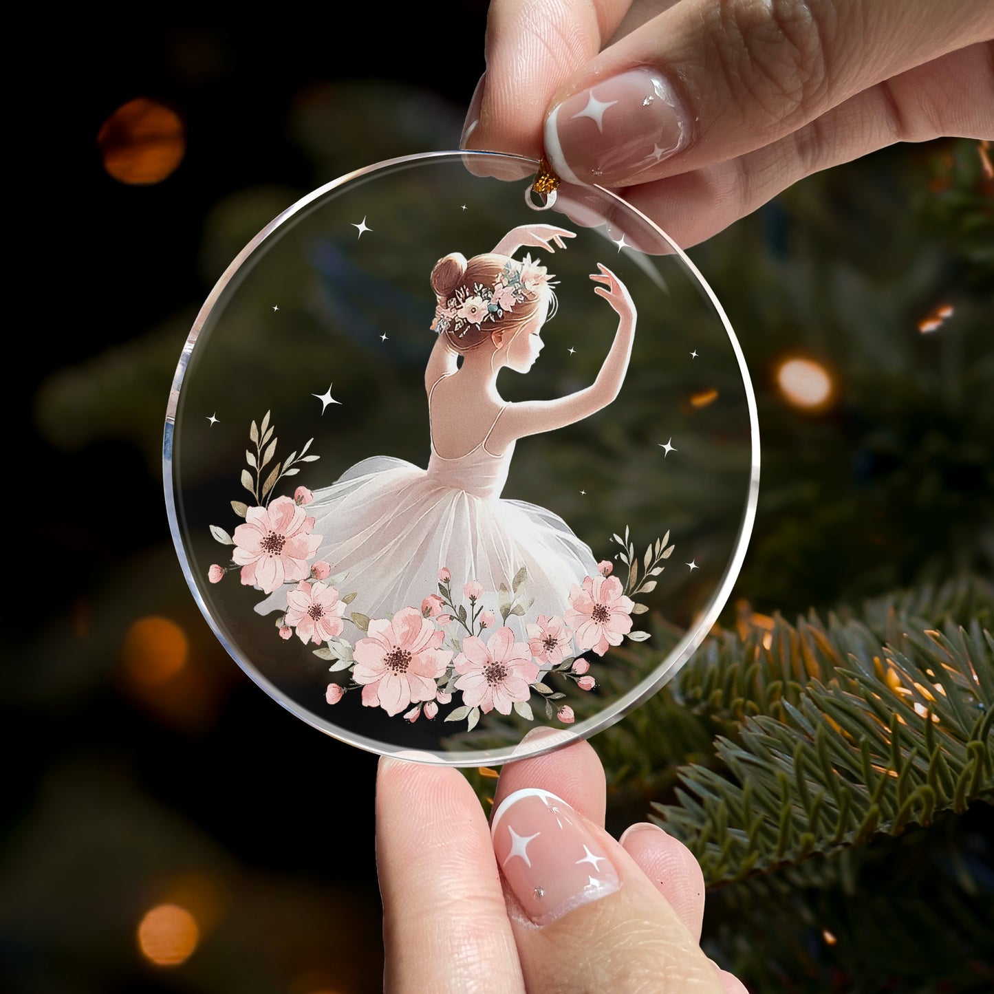 Ballerina Gift For Daughter Granddaughter - Glass Ornament