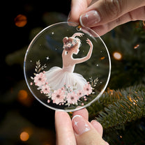 Ballerina Gift For Daughter Granddaughter - Glass Ornament