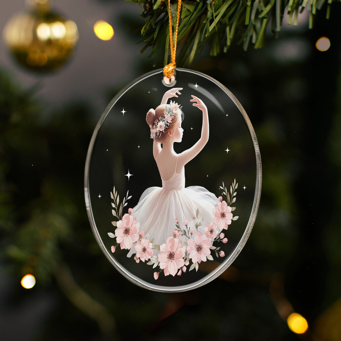 Ballerina Gift For Daughter Granddaughter - Glass Ornament