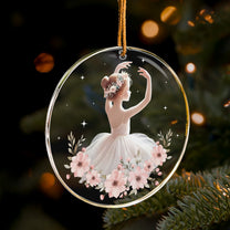 Ballerina Gift For Daughter Granddaughter - Glass Ornament