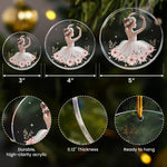Ballerina Gift For Daughter Granddaughter - Glass Ornament