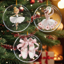 Ballerina Gift For Daughter Granddaughter - Glass Ornament