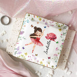 Ballerina, Ballet Girl Birth Flower - Personalized Jewelry Dish