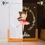 Ballet Girl Custom Name & Character Gift For Ballerina, Ballet Lovers - Personalized Night Light