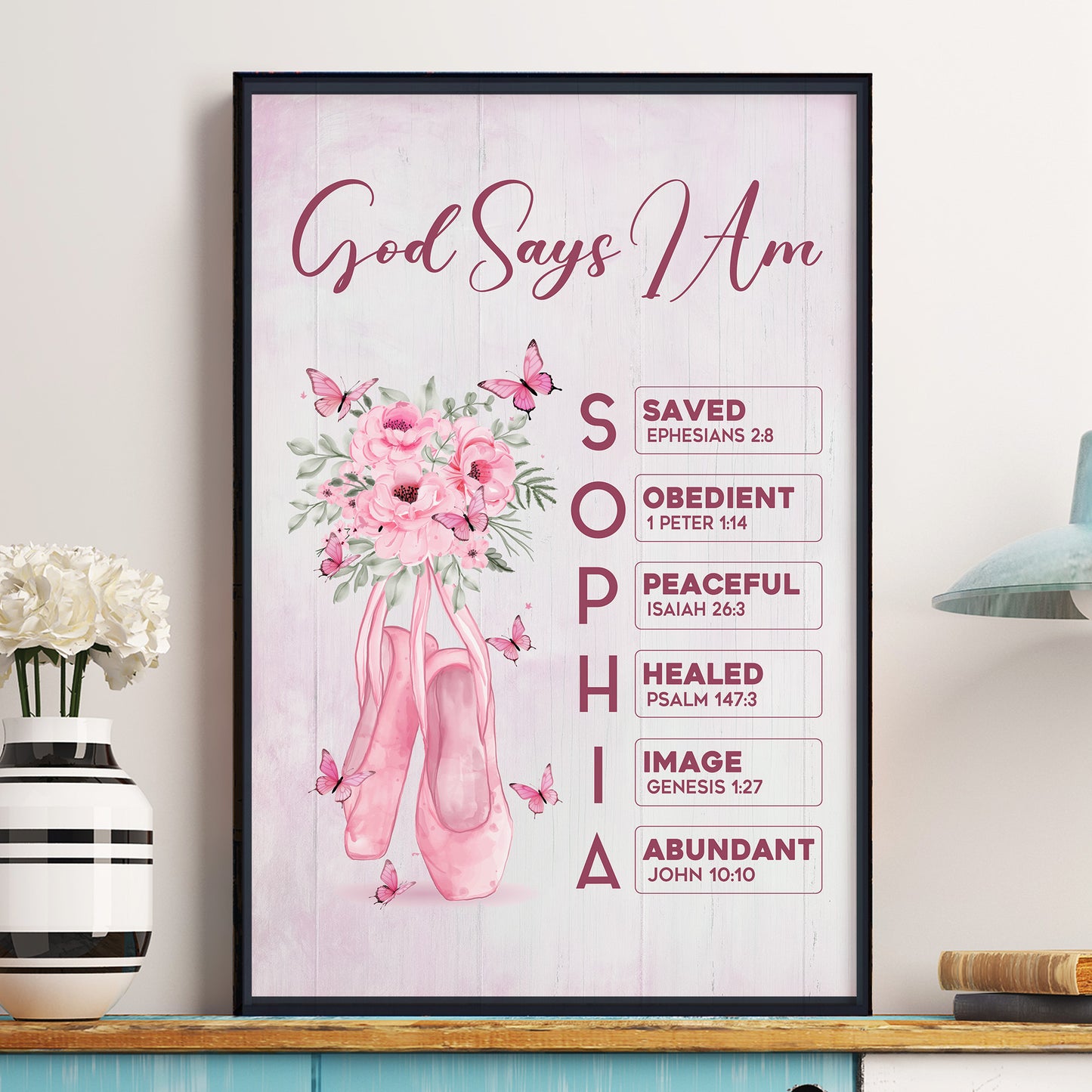 Ballet Girl - God Say I Am - Personalized Poster