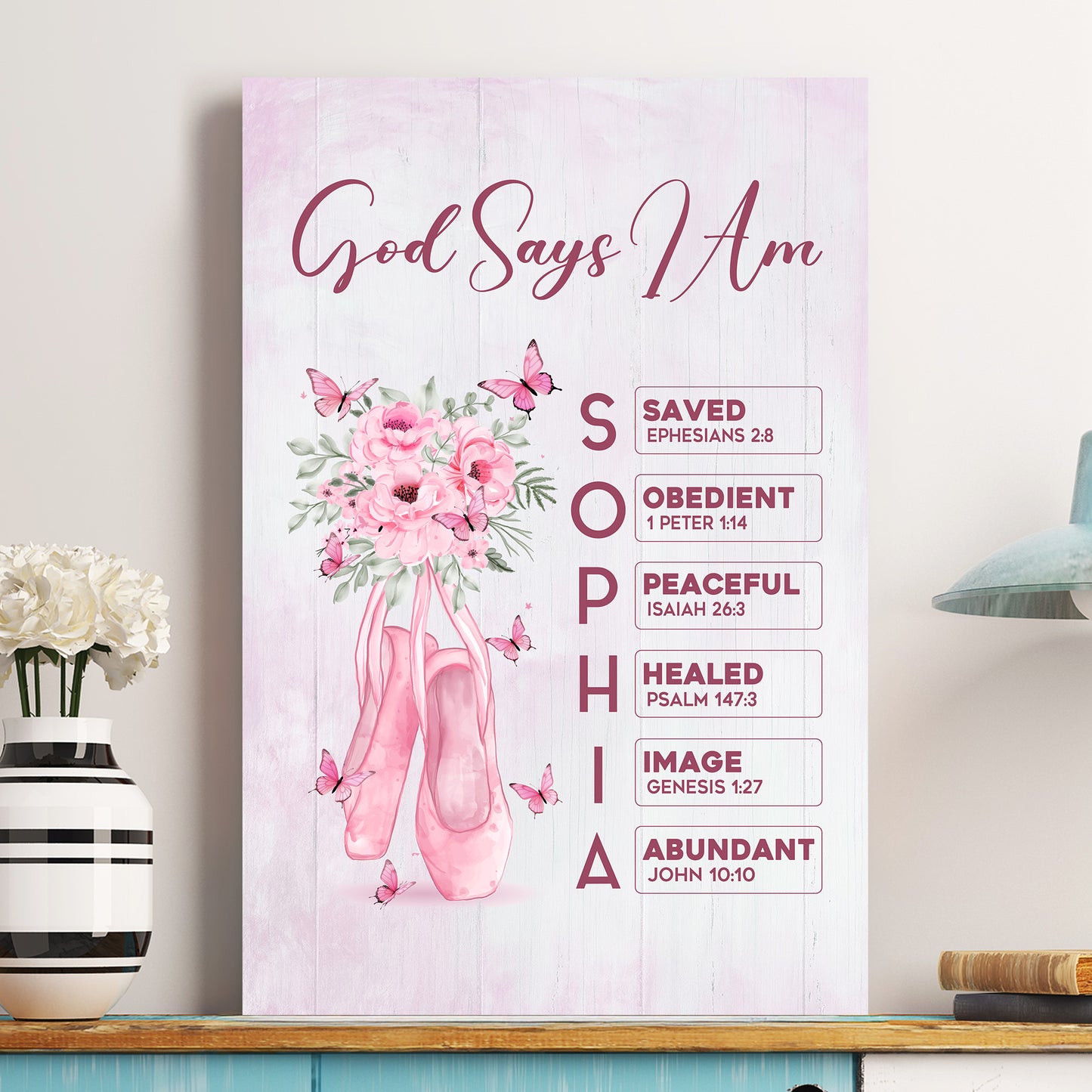 Ballet Girl - God Say I Am - Personalized Poster