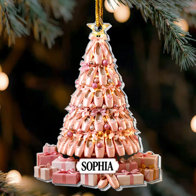 Ballet Shoe 2D Christmas Tree - Personalized Ornament