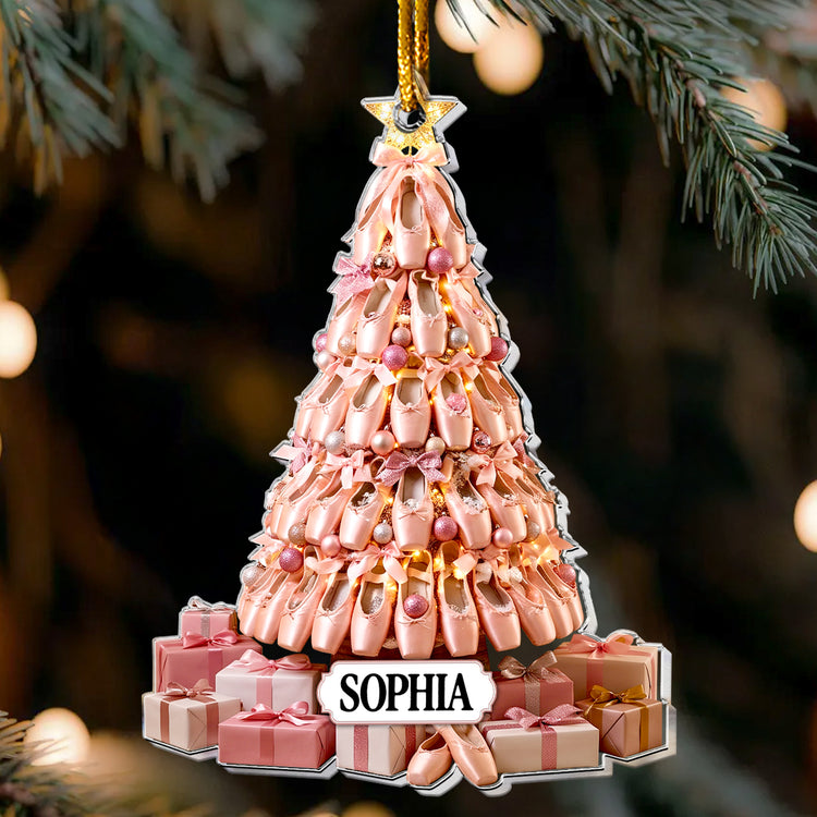 Ballet-Shoe-2D-Christmas-Tree-Personalized-Ornament-1