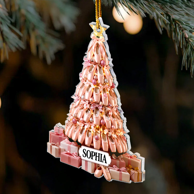 Ballet-Shoe-2D-Christmas-Tree-Personalized-Ornament-3