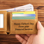 Bank Of Dad - Personalized Leather Wallet