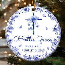 Baptism Ornament Christmas Ornament For Baby - Personalized Ceramic Ornament