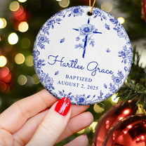 Baptism Ornament Christmas Ornament For Baby - Personalized Ceramic Ornament