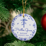 Baptism Ornament Christmas Ornament For Baby - Personalized Ceramic Ornament