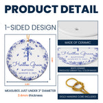 Baptism Ornament Christmas Ornament For Baby - Personalized Ceramic Ornament