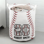 Baseball Basket - Personalized Laundry Storage Basket