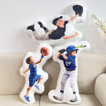 Baseball Boys Girls Gifts For Son Daughter Grandkids - Personalized Photo Custom Shaped Pillow
