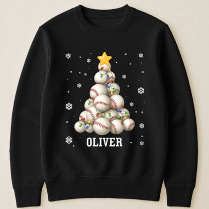 Baseball Christmas Tree - Personalized Shirt
