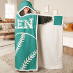 Baseball Custom Name Number - Personalized Wearable Blanket Hoodie