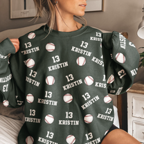 Baseball Custom Name, Number - Personalized 3D Printed Sweatshirt