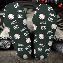 Baseball Custom Name, Number - Personalized Crew Socks