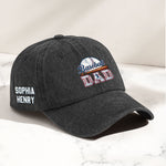 Baseball Dad - Personalized Distressed Denim Cap