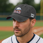 Baseball Dad - Personalized Distressed Denim Cap