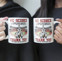 Baseball Dad We Scored A Home Run When We Got You - Personalized Mug