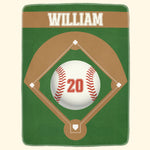 Baseball Field Custom Name And Number - Personalized Blanket
