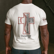 Baseball Lover, I Can Do All Things Through Christ - Personalized Shirt