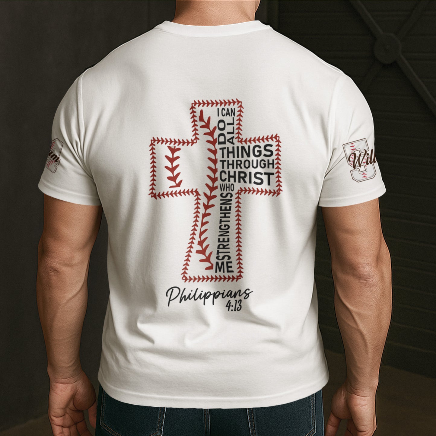 Baseball Lover, I Can Do All Things Through Christ - Personalized Shirt