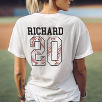 Baseball Mama Custom Name And Number - Personalized Shirt