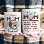 Baseball Mom But My Heart Is Full - Personalized Mug