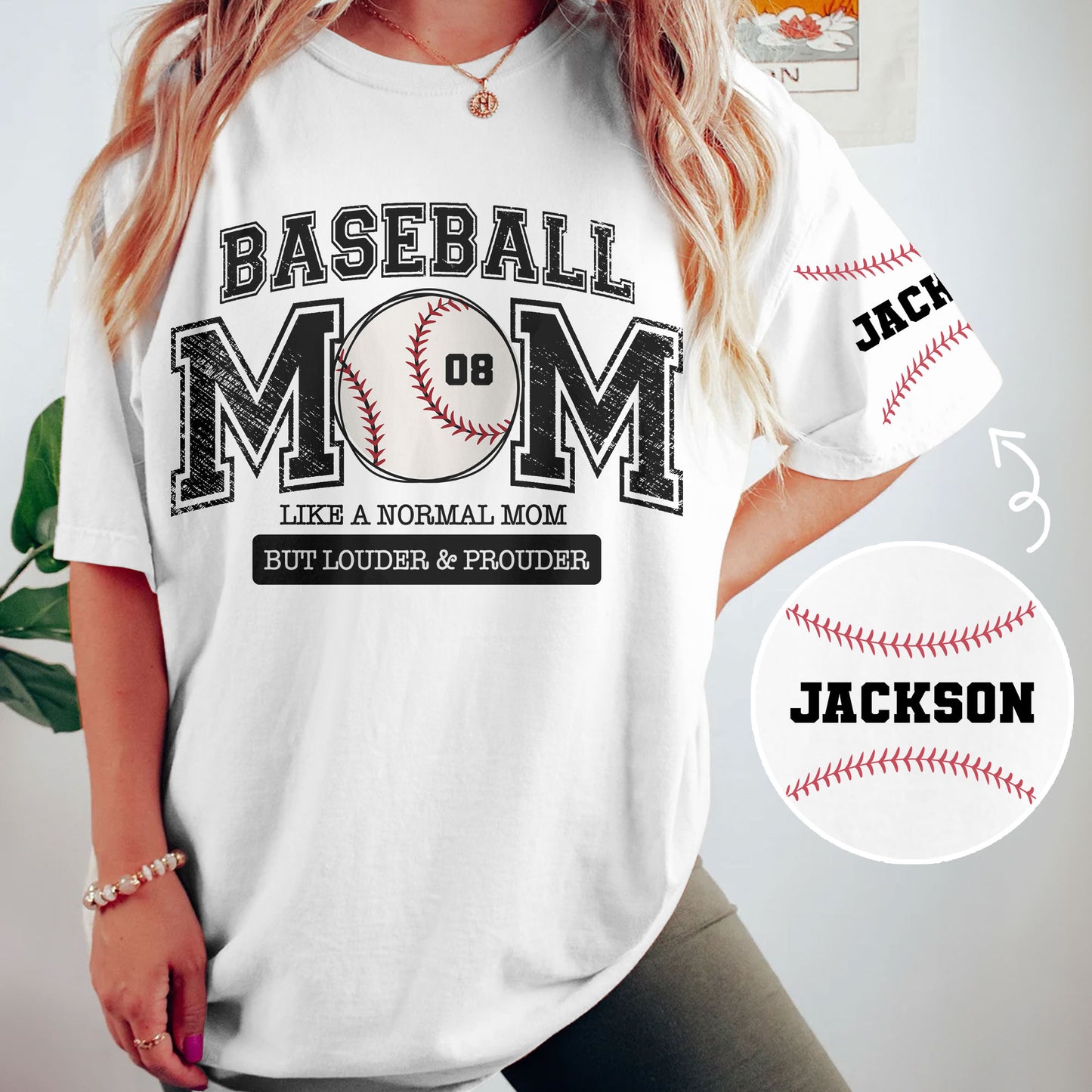 Baseball Mom Like A Normal Mom But Louder Prouder Custom Name - Personalized Shirt