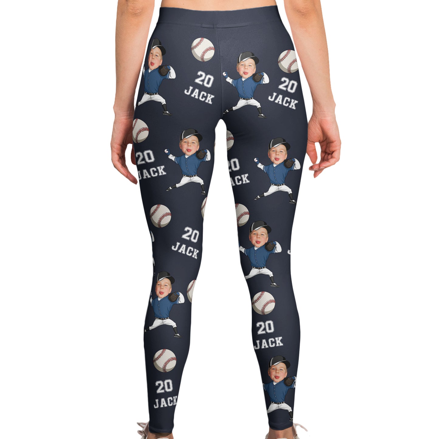 Baseball Mom - Personalized Photo Leggings