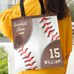 Baseball Mom - Personalized Tote Bag