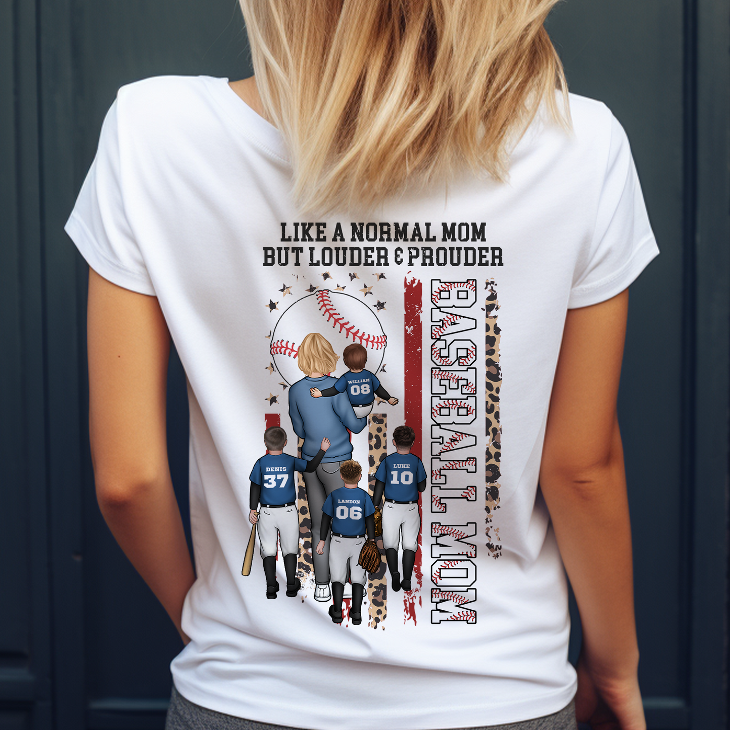 Baseball Mom, Like A Normal Mom But Louder & Prouder - Personalized Shirt