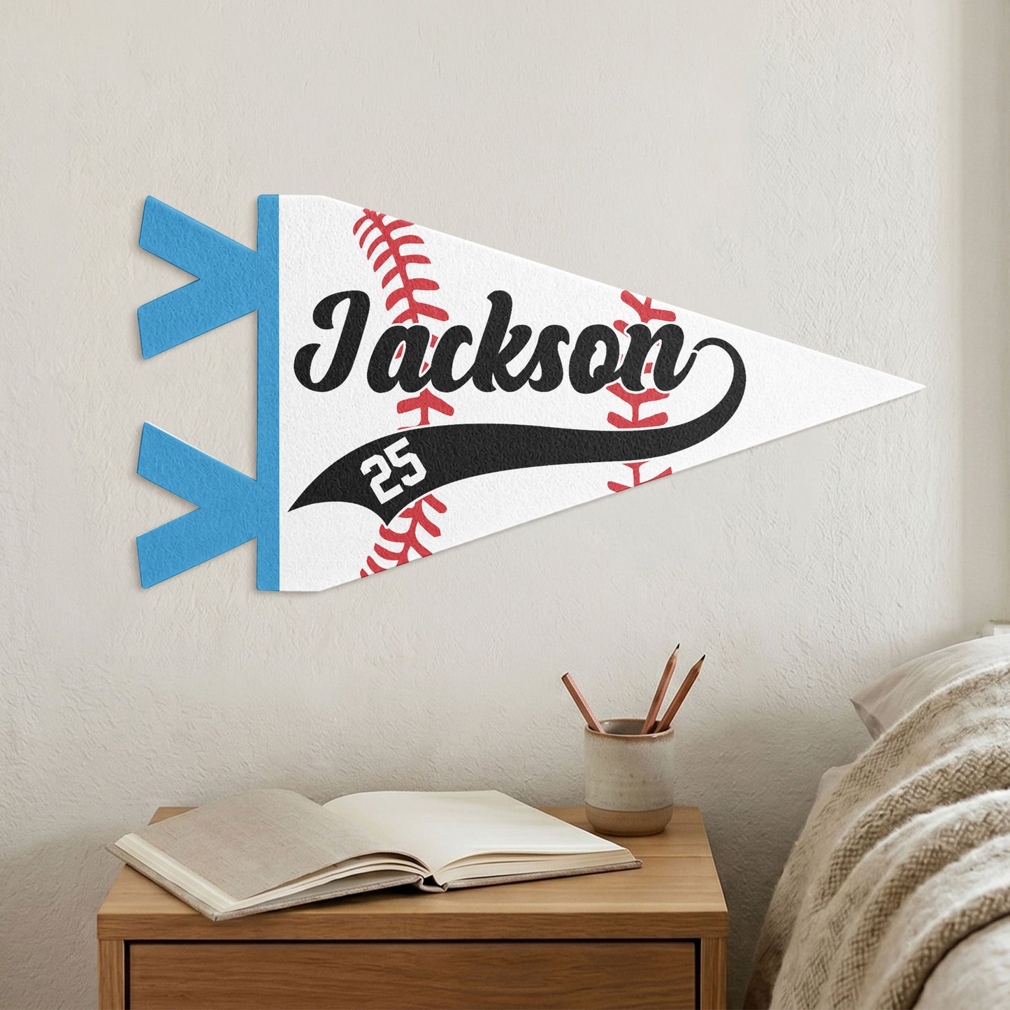 Baseball Player Custom Name And Number - Personalized Pennant 2