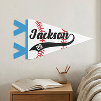 Baseball Player Custom Name And Number - Personalized Pennant 2
