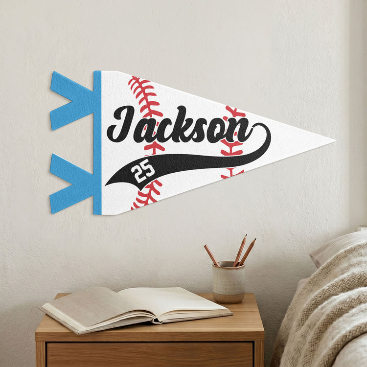 Baseball Player Custom Name And Number - Personalized Pennant 2